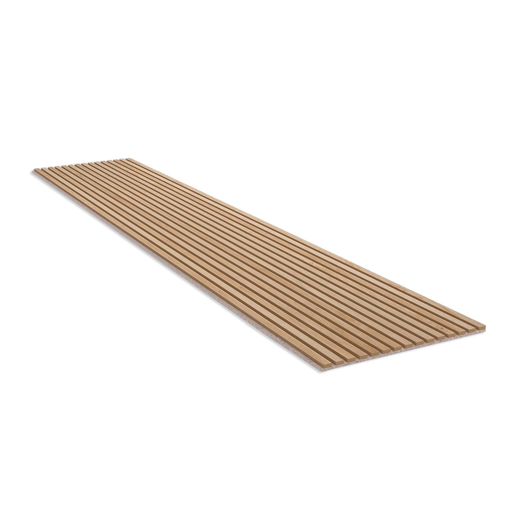 Akupanel | Acoustic Panel / Natural Wood, Rustic Natural Oak, Natural MDF, Beige Felt, 300 x 60 cm
